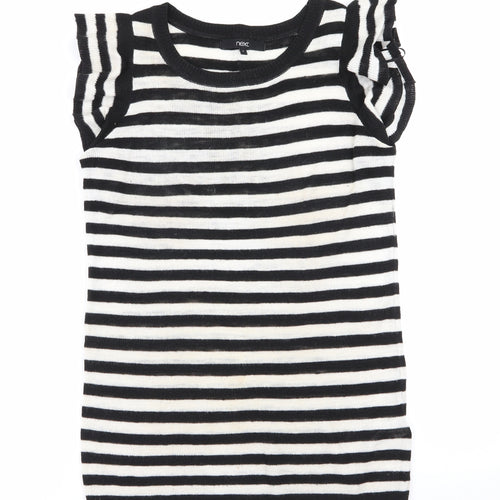 NEXT Womens Multicoloured Striped  Basic T-Shirt Size 8