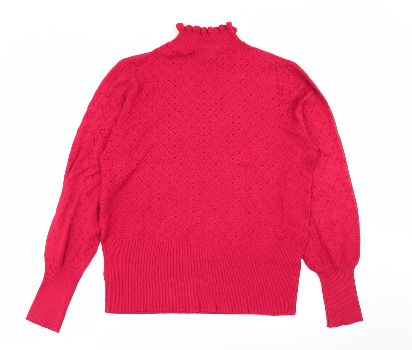 NEXT Womens Red Geometric  Pullover Jumper Size 14