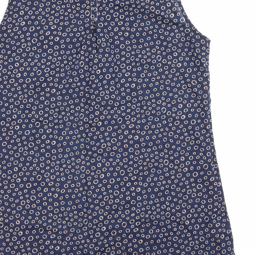 kind Womens Blue Geometric  Basic Button-Up Size XL