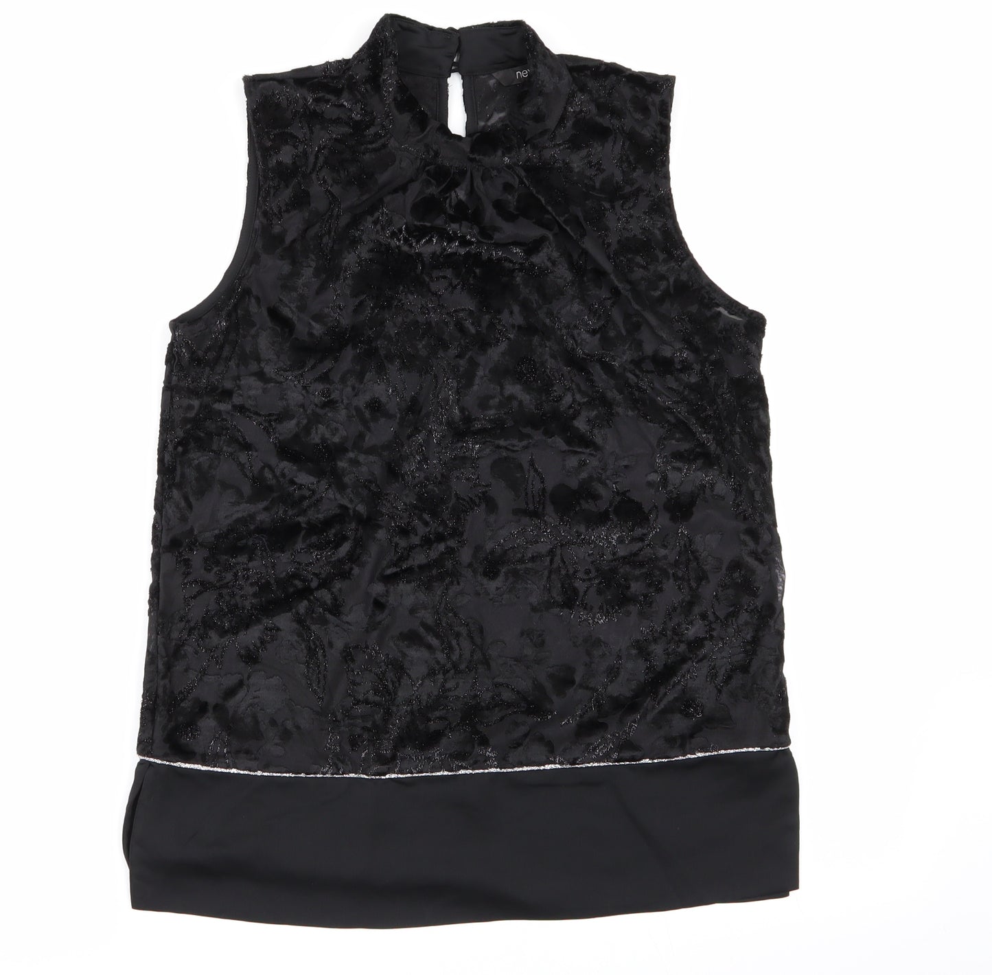 NEXT Womens Black Floral  Basic Blouse Size 10