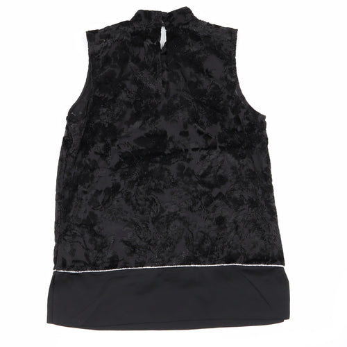 NEXT Womens Black Floral  Basic Blouse Size 10