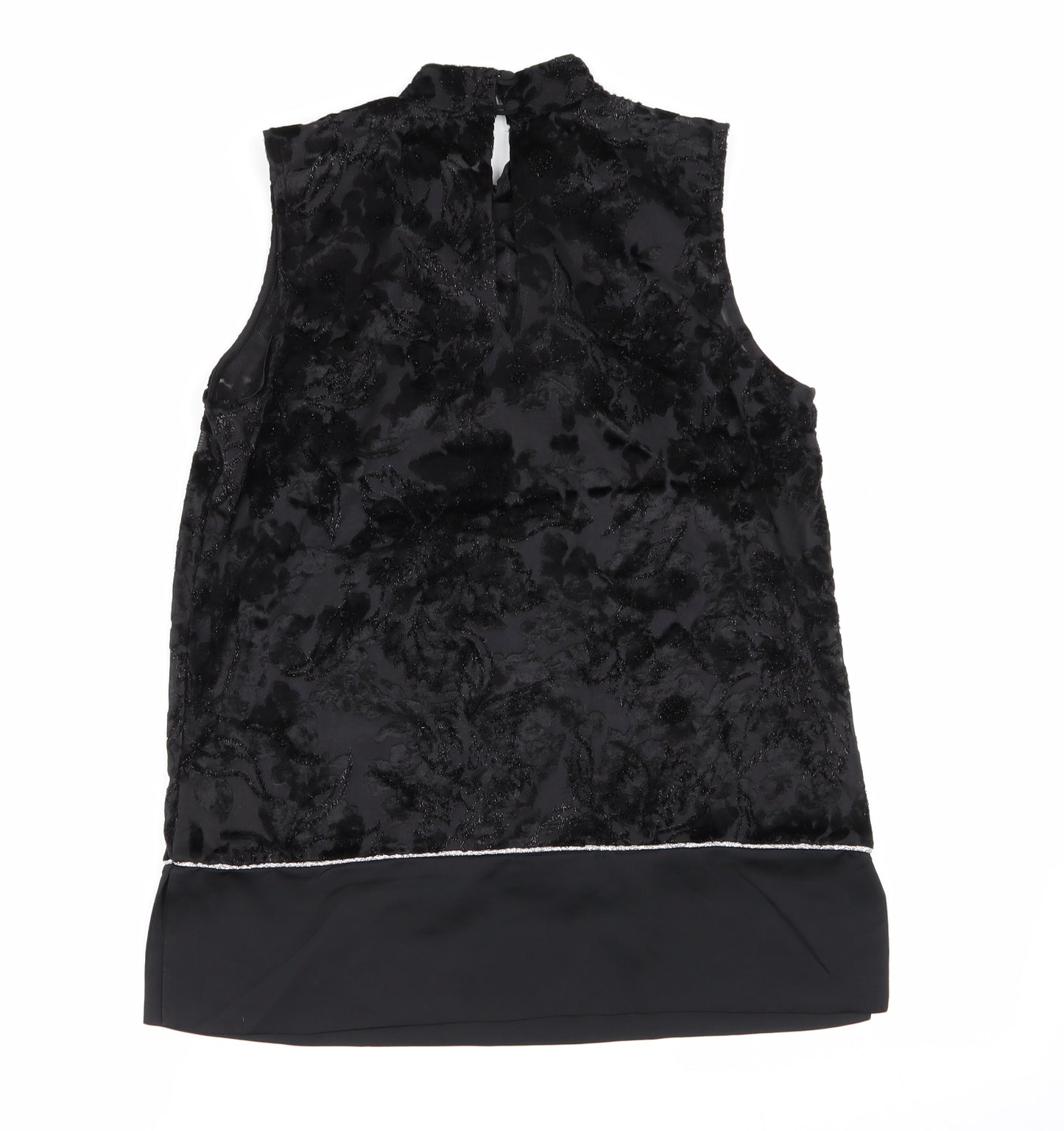 NEXT Womens Black Floral  Basic Blouse Size 10