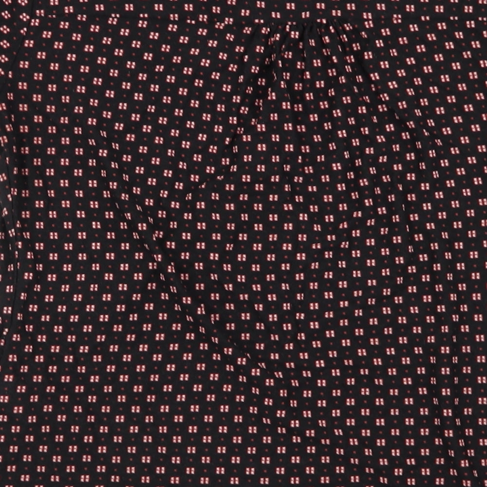 NEXT Womens Black Geometric  Basic Blouse Size 10