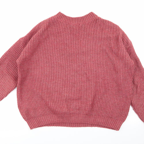 NEXT Womens Red Geometric  Pullover Jumper Size S