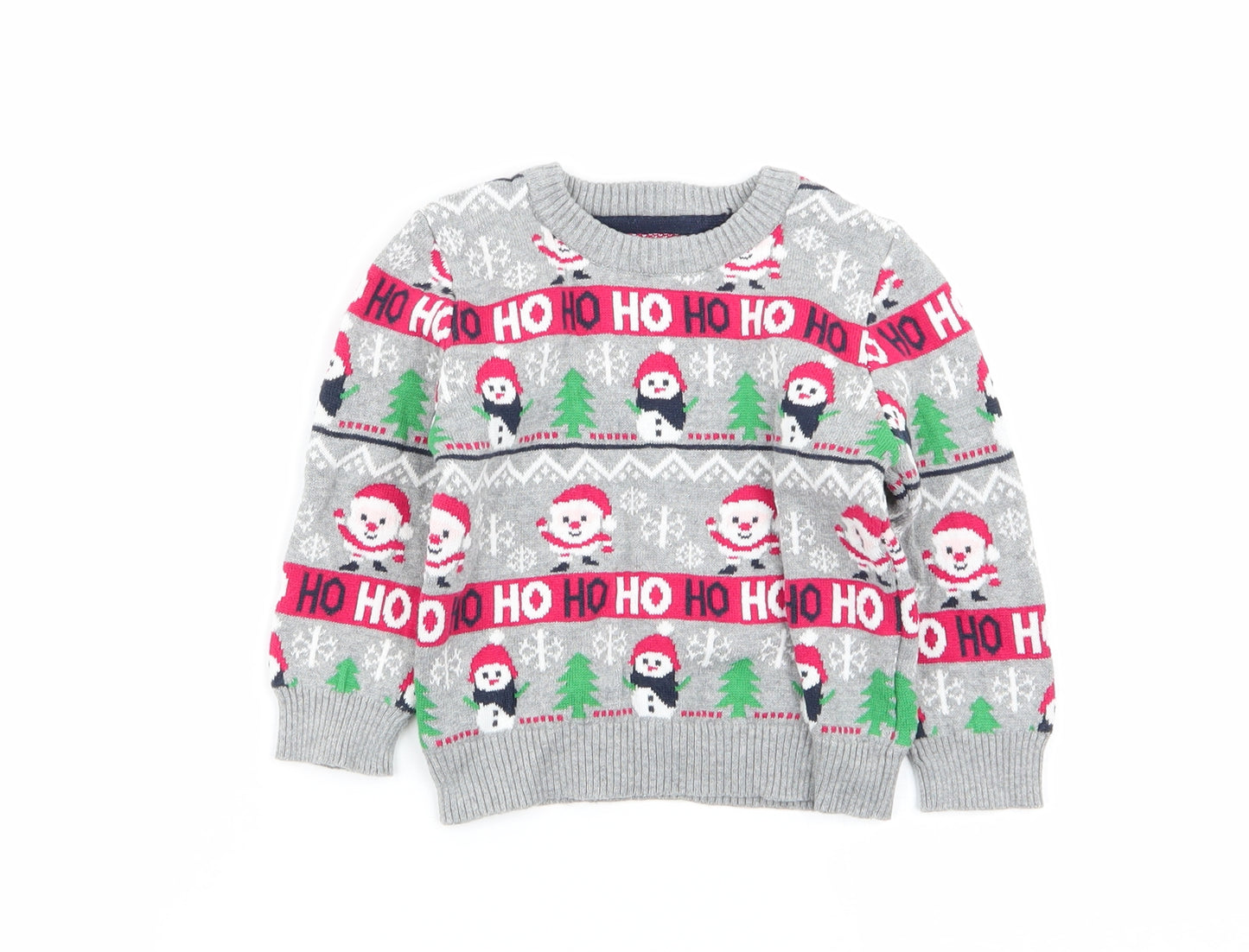 Rebel Boys Multicoloured Geometric  Pullover Jumper Size 12-18 Months  - christmas