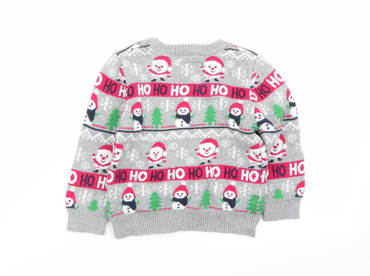 Rebel Boys Multicoloured Geometric  Pullover Jumper Size 12-18 Months  - christmas
