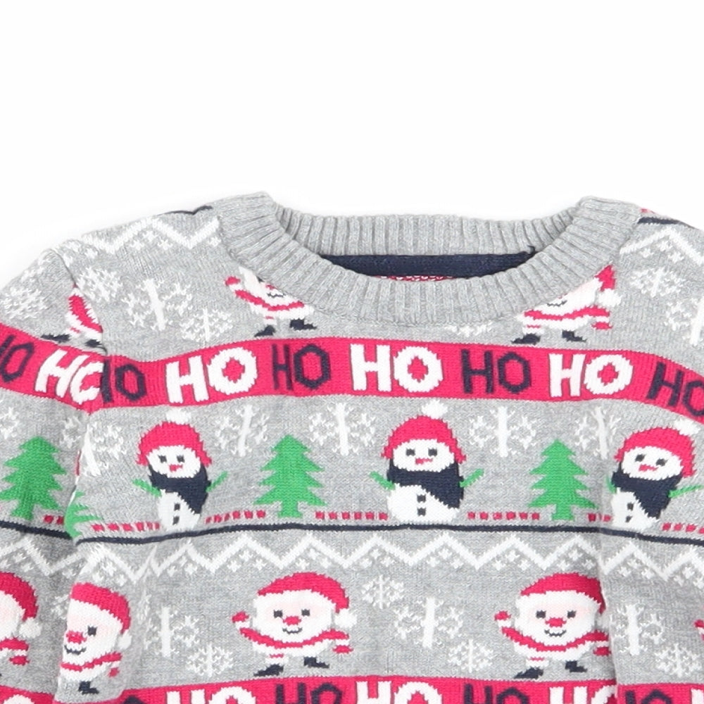 Rebel Boys Multicoloured Geometric  Pullover Jumper Size 12-18 Months  - christmas