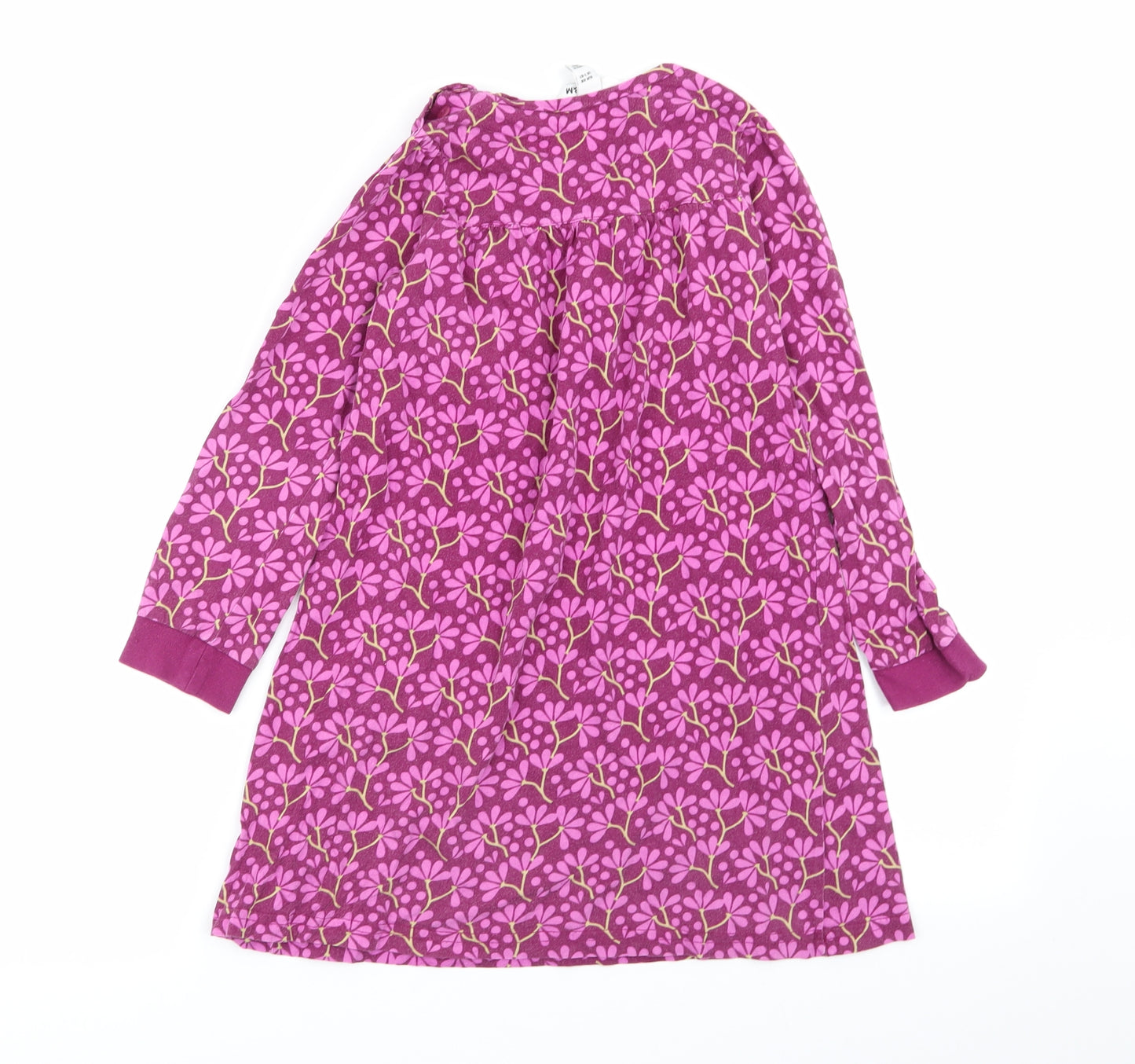 H&M Girls Purple Floral Ramie Fit & Flare  Size 8-9 Years