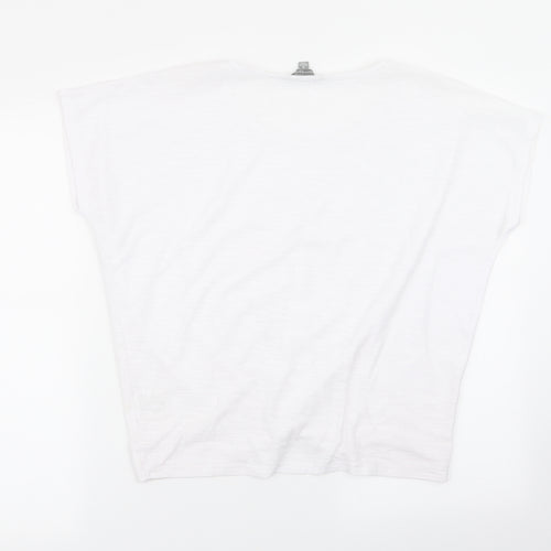 suzannegrae Womens White   Basic T-Shirt Size S