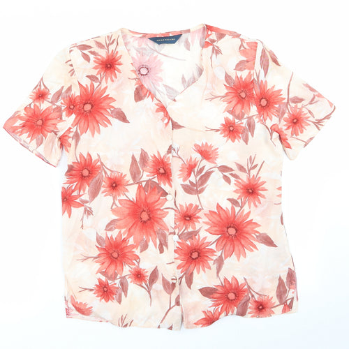 Debenhams Womens Multicoloured Floral  Basic Button-Up Size 10