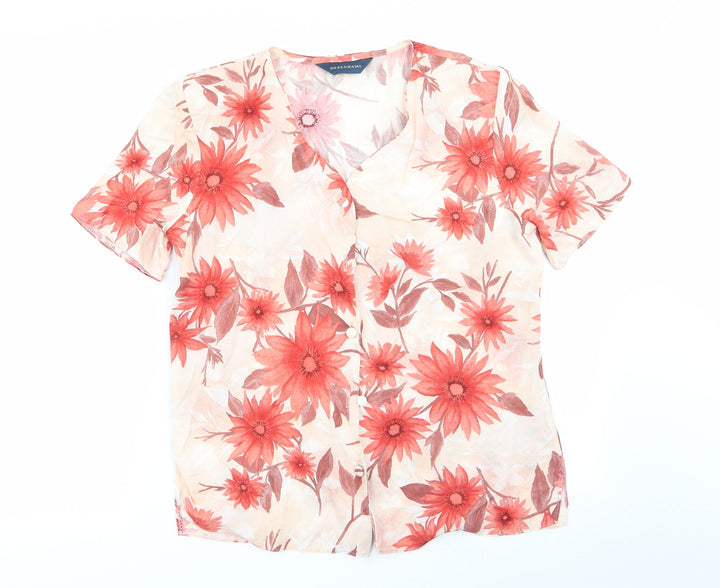 Debenhams Womens Multicoloured Floral  Basic Button-Up Size 10