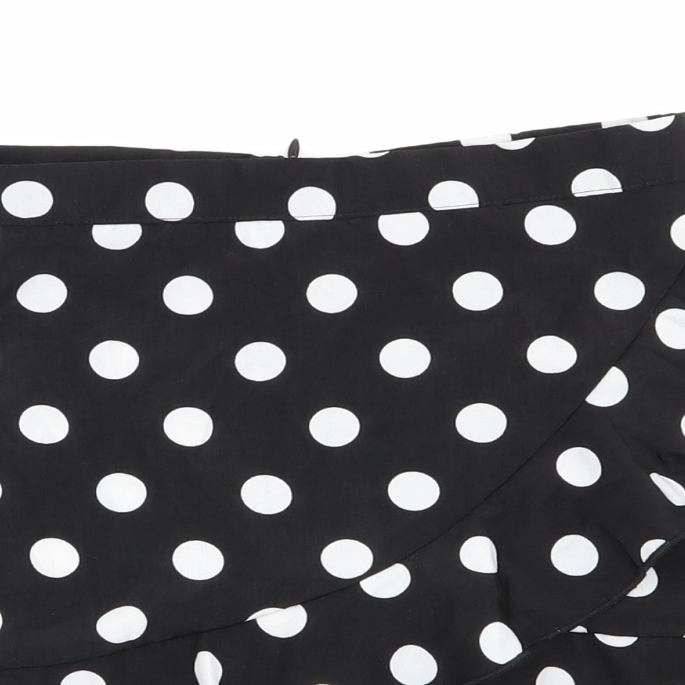 PLT Womens Black Polka Dot  Culotte Shorts Size 4