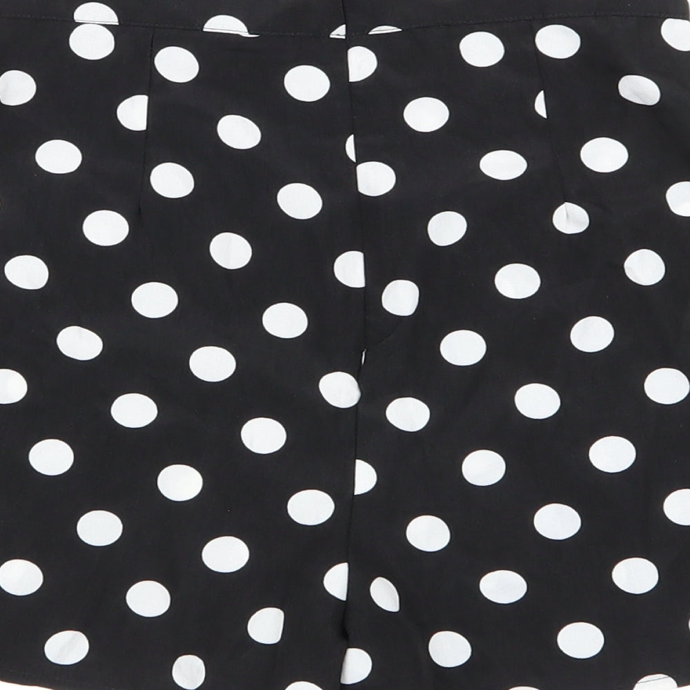 PLT Womens Black Polka Dot  Culotte Shorts Size 4
