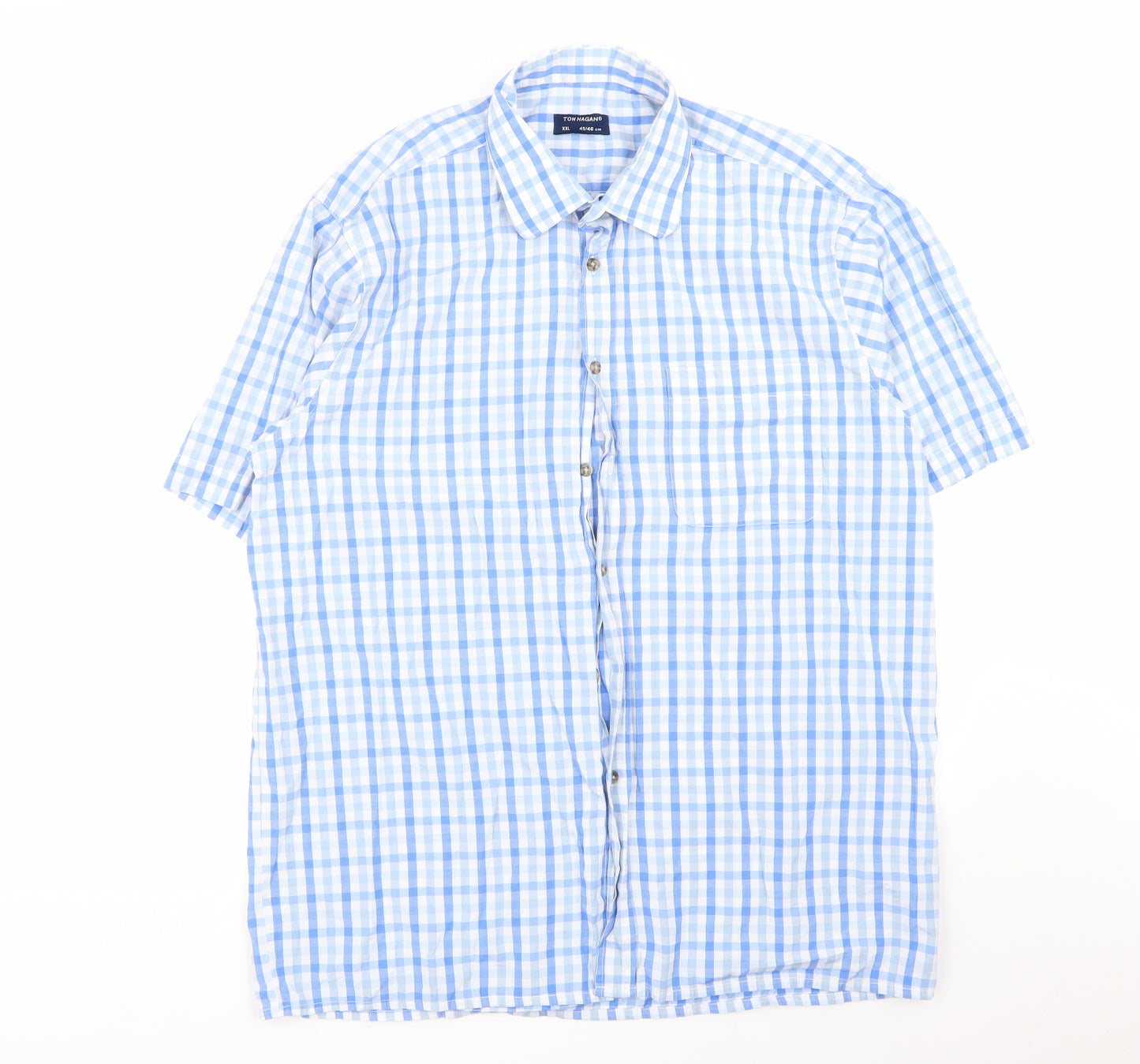 Tom Hagan Mens Multicoloured Check   Button-Up Size 2XL