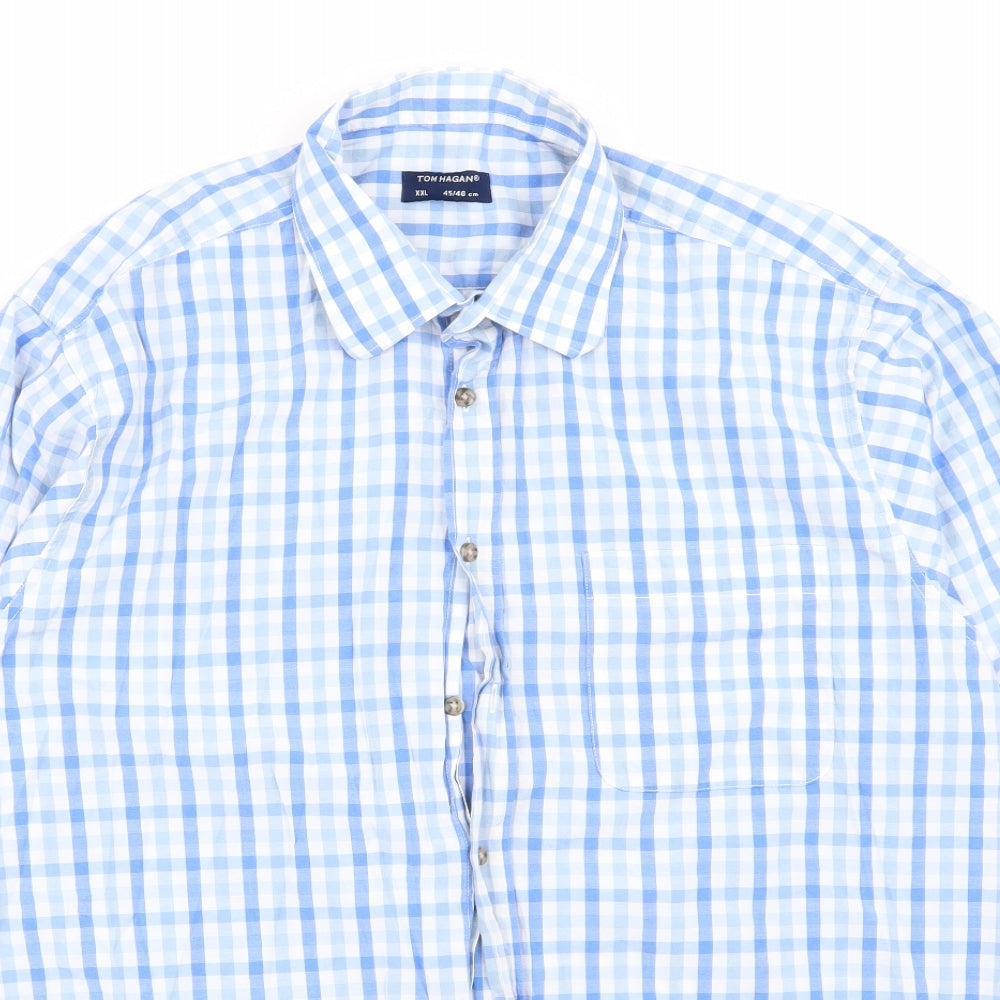 Tom Hagan Mens Multicoloured Check   Button-Up Size 2XL