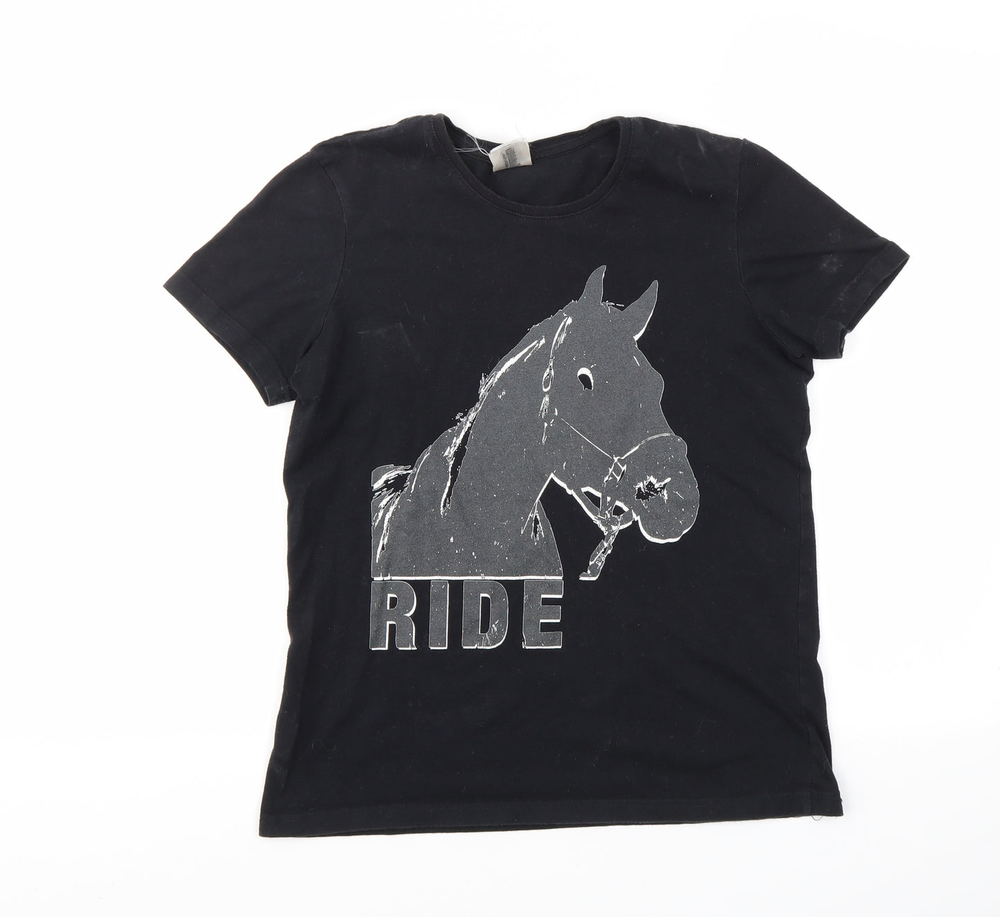 Stedman Boys Black Geometric  Basic T-Shirt Size M