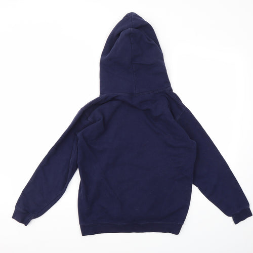 JUSTHOODS Boys Blue Geometric  Pullover Hoodie Size 12-13 Years