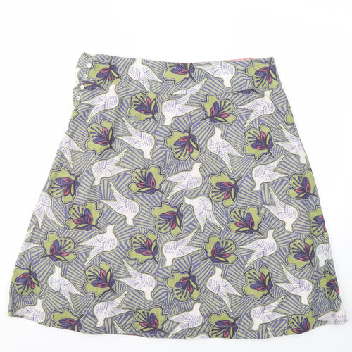 PREWORN  Womens Multicoloured Floral  Flare Skirt Size 30 in