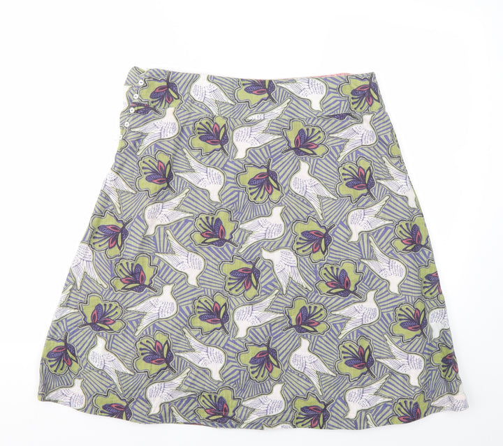 PREWORN  Womens Multicoloured Floral  Flare Skirt Size 30 in