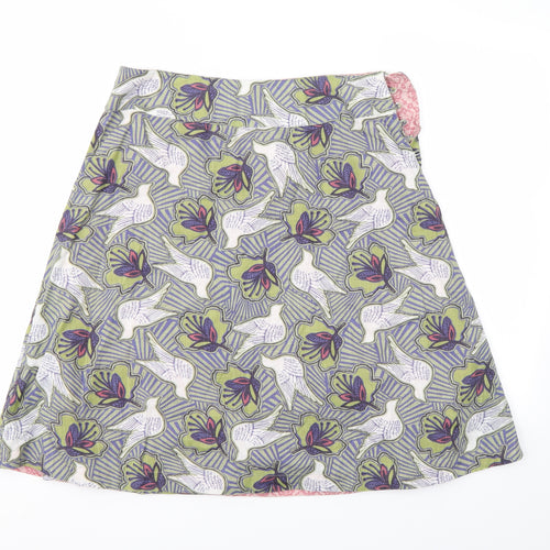 PREWORN  Womens Multicoloured Floral  Flare Skirt Size 30 in