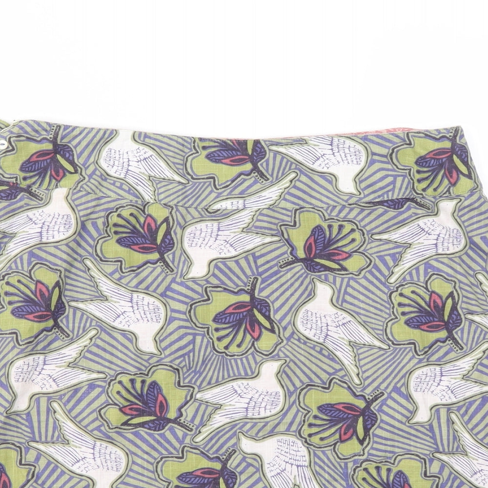 PREWORN  Womens Multicoloured Floral  Flare Skirt Size 30 in