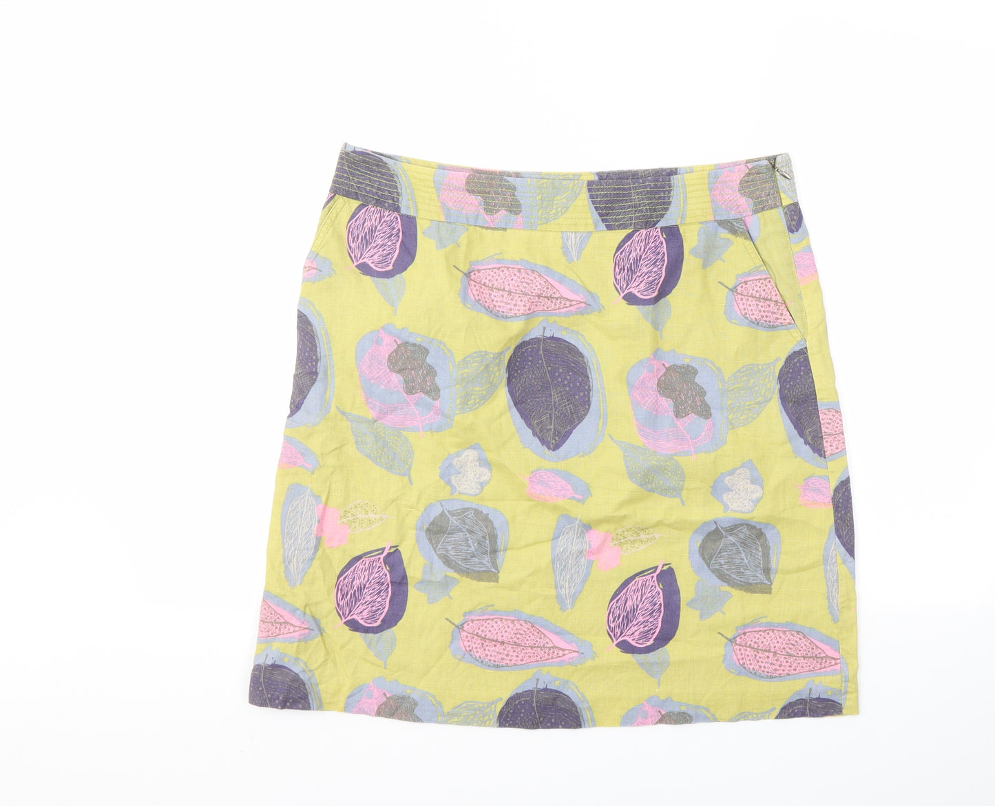 White Stuff Womens Multicoloured Geometric  Flare Skirt Size 12