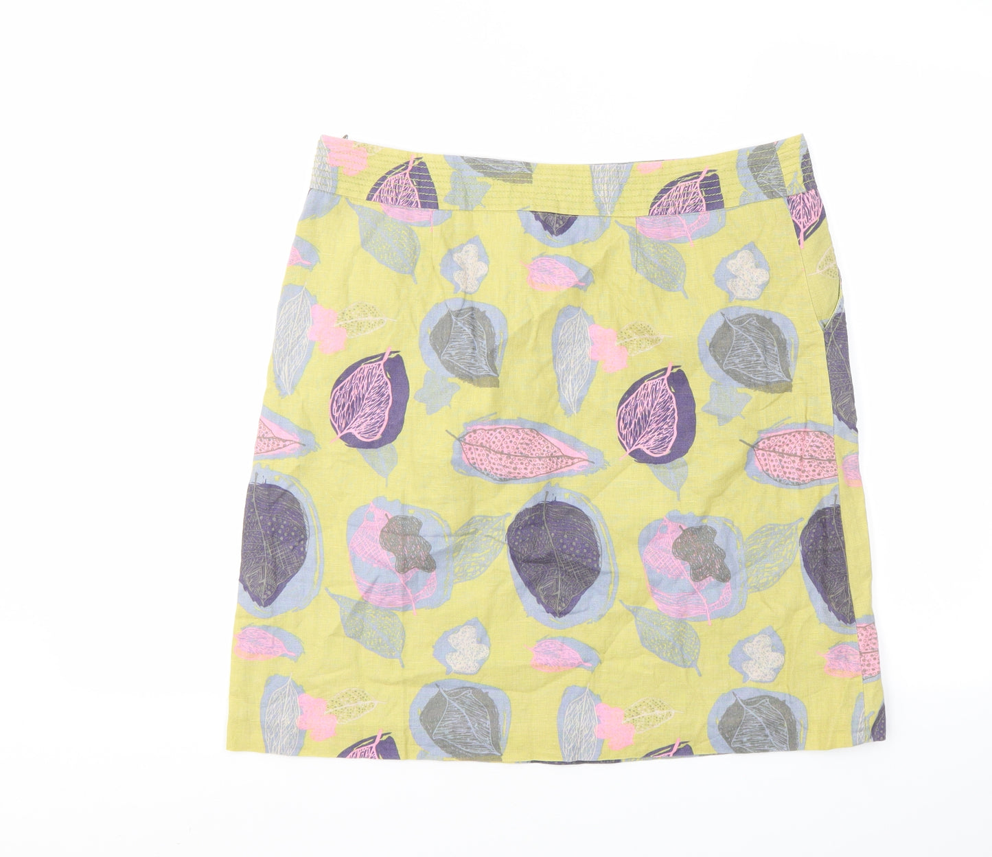 White Stuff Womens Multicoloured Geometric  Flare Skirt Size 12