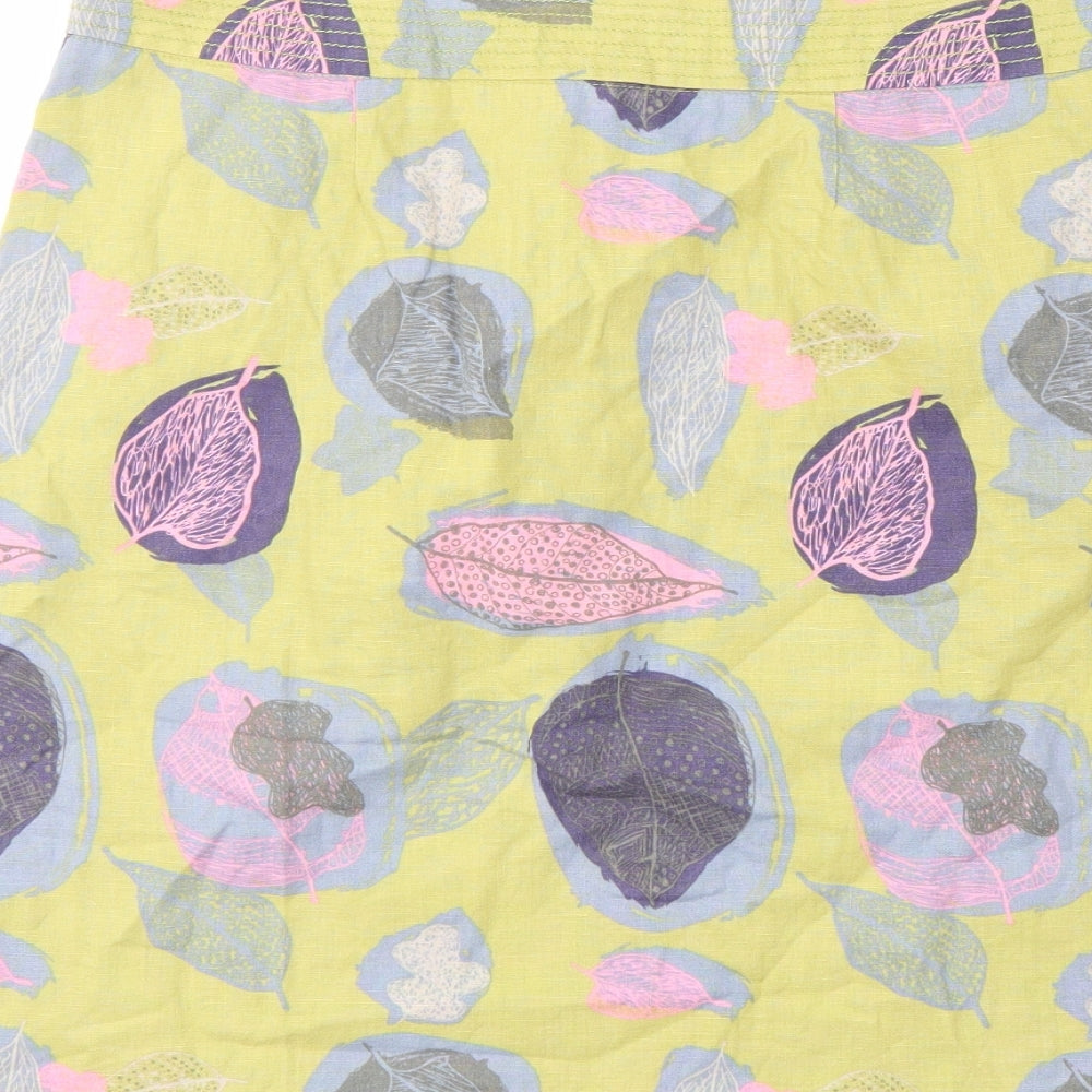 White Stuff Womens Multicoloured Geometric  Flare Skirt Size 12