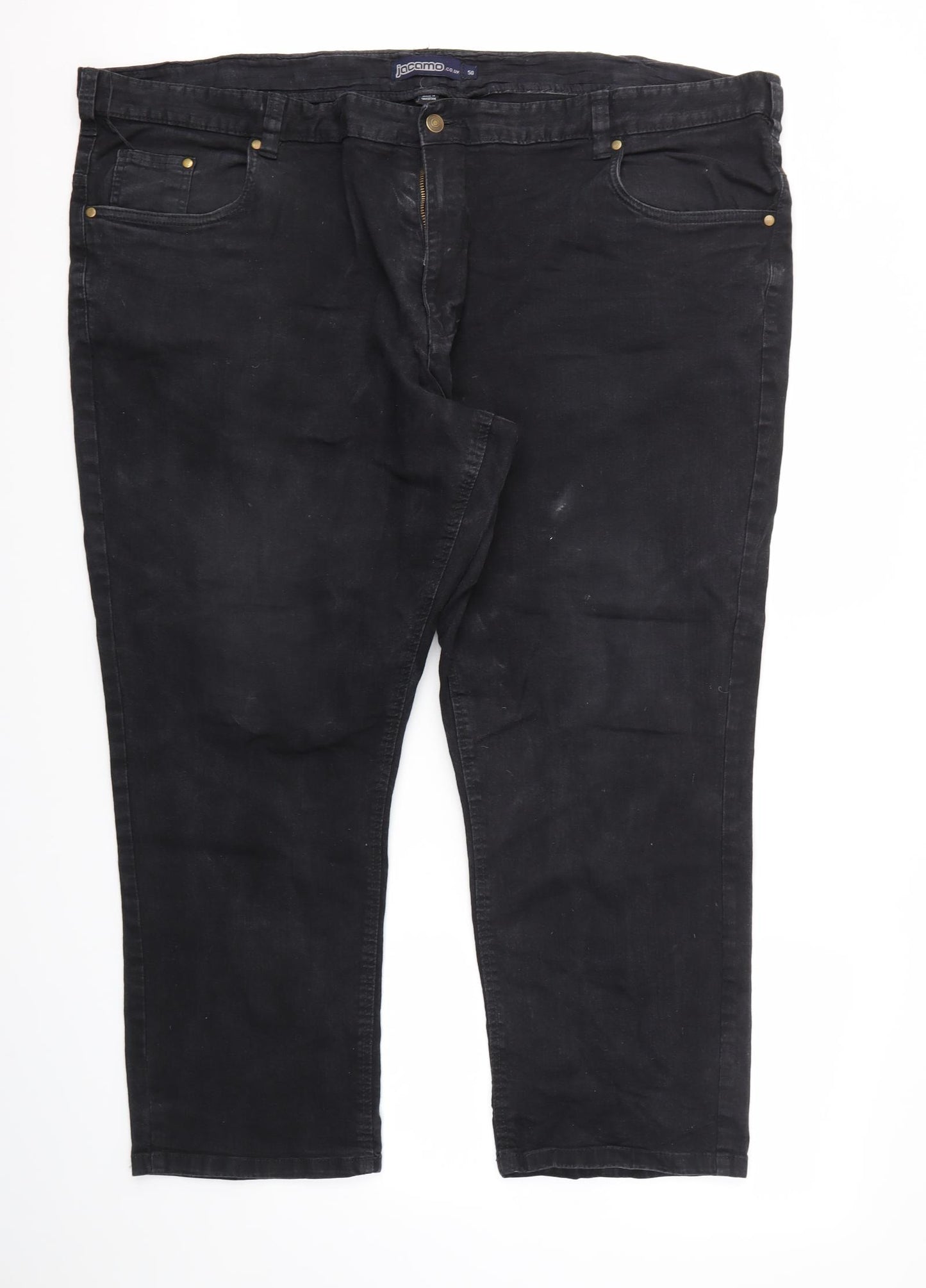 Jacamo Mens Black   Straight Jeans Size 50 in L29 in