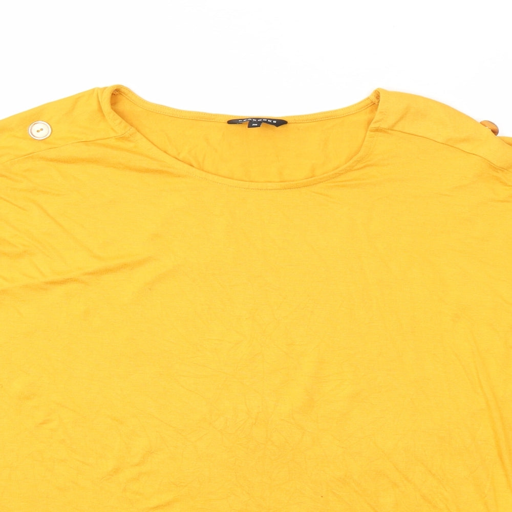 Peacocks Womens Yellow   Basic T-Shirt Size 16