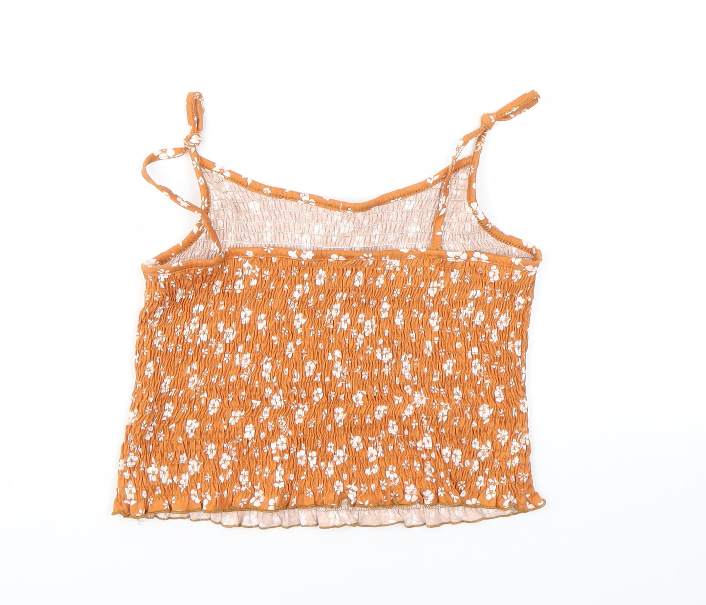 New Look Womens Orange Floral  Basic Polo Size 14