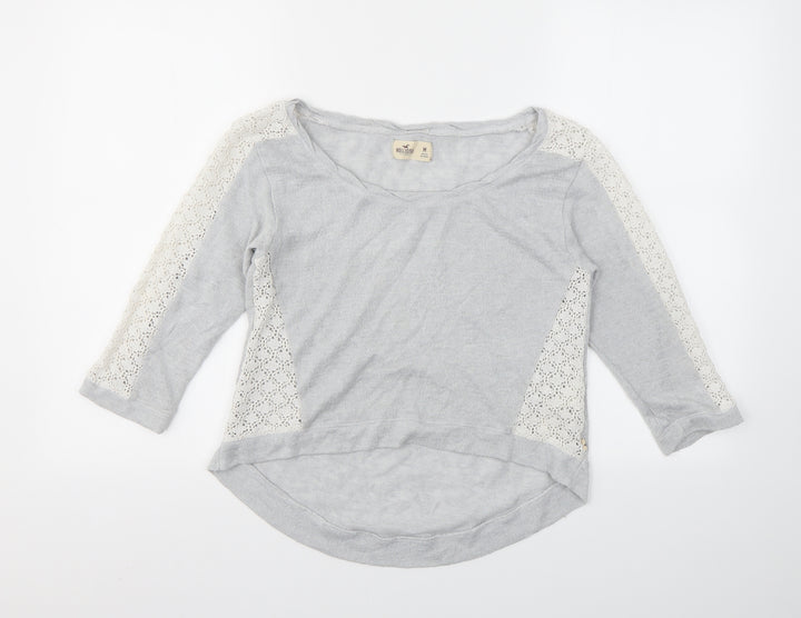 Hollister Womens Grey Pullover Sweatshirt Size M