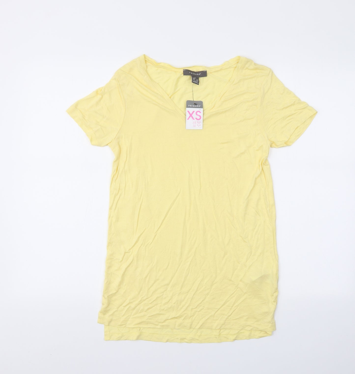 PRIMARK  Womens Yellow   Basic T-Shirt Size XS