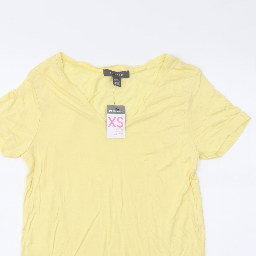 PRIMARK  Womens Yellow   Basic T-Shirt Size XS