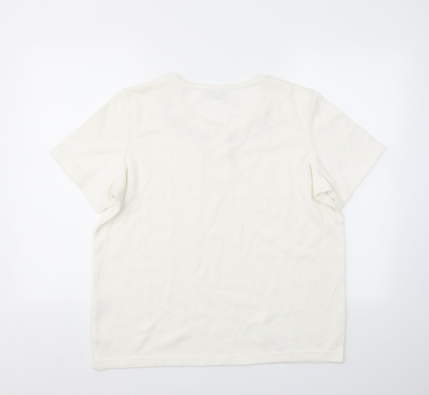 BM Womens Ivory   Basic T-Shirt Size M