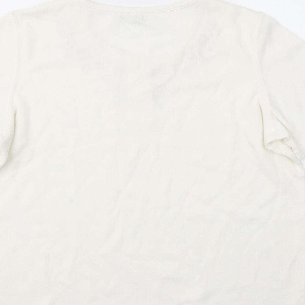 BM Womens Ivory   Basic T-Shirt Size M