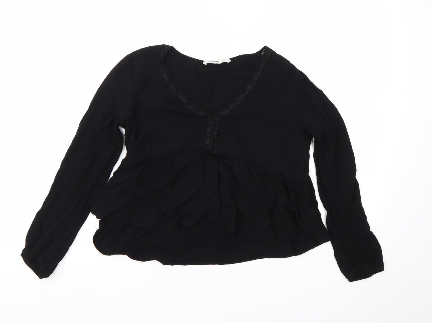 Stradivarius Womens Black   Basic T-Shirt Size L