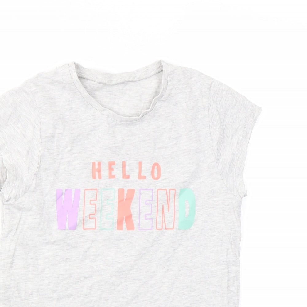 George Girls Grey   Basic T-Shirt Size 13-14 Years