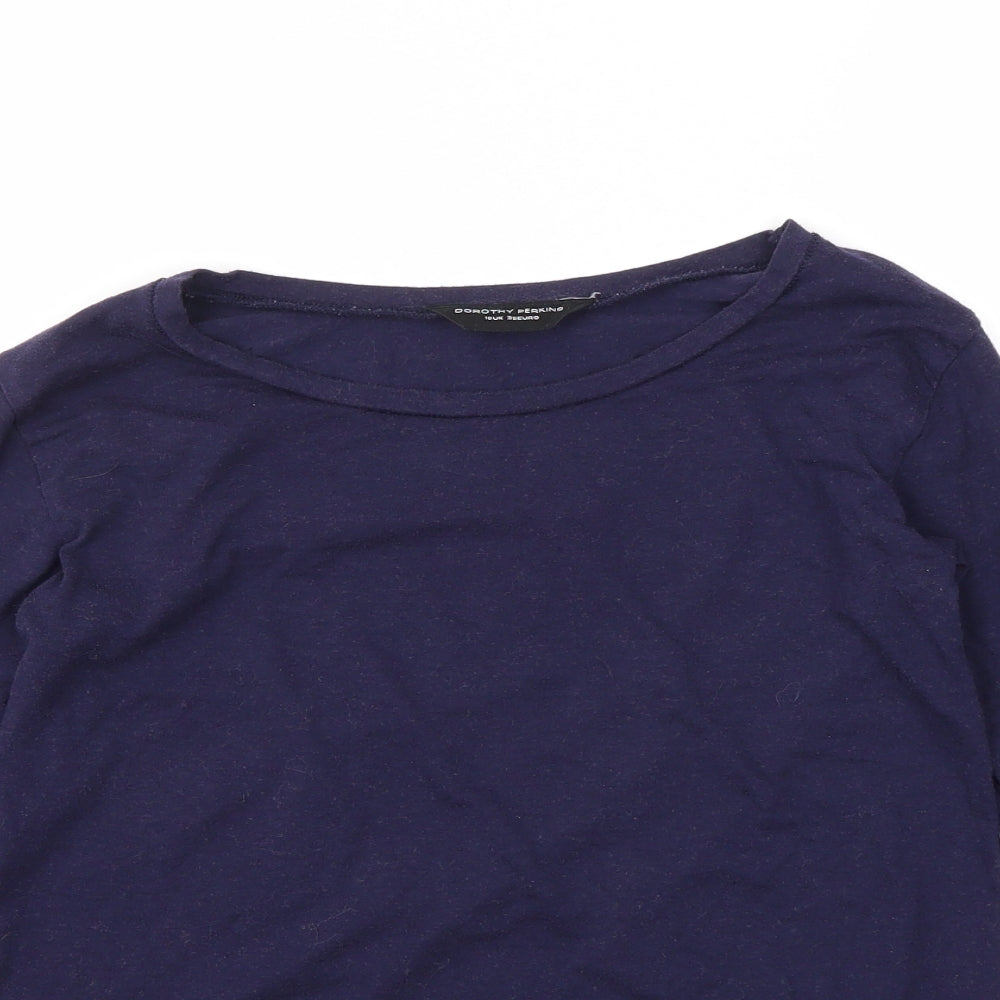 Dorothy Perkins Womens Blue   Basic T-Shirt Size 10