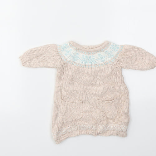 EARLY DAYS  Girls Pink Geometric  Pullover Jumper Size 0-3 Months