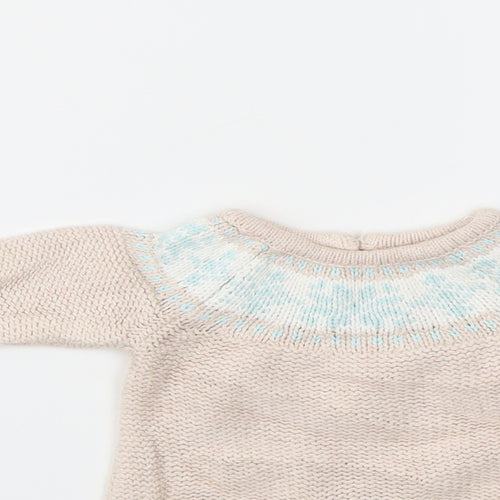 EARLY DAYS  Girls Pink Geometric  Pullover Jumper Size 0-3 Months