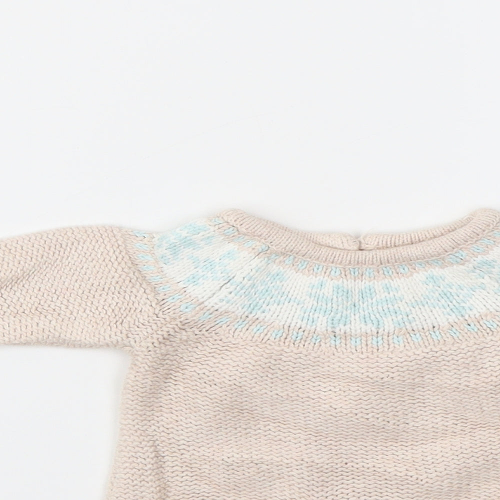 EARLY DAYS  Girls Pink Geometric  Pullover Jumper Size 0-3 Months