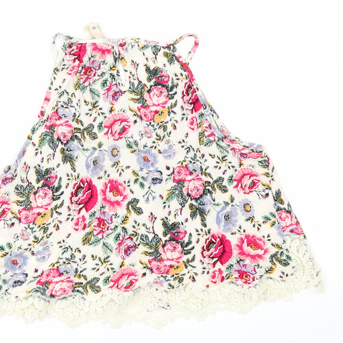 H&M Girls Multicoloured Floral  Basic T-Shirt Size 2 Years
