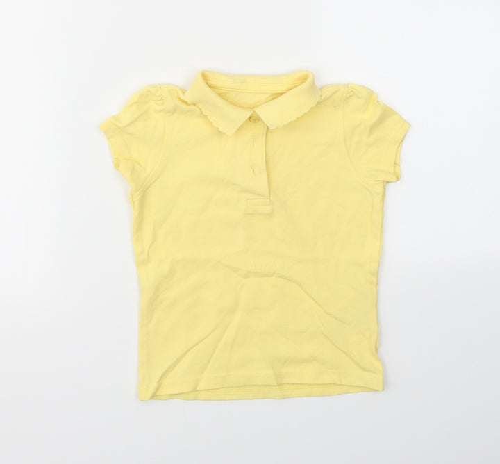 George Girls Yellow   Basic T-Shirt Size 3-4 Years