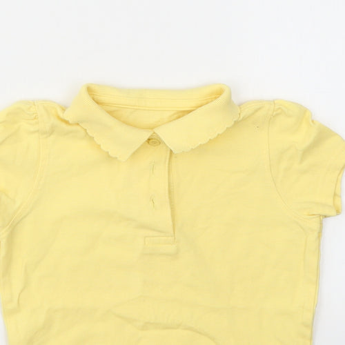 George Girls Yellow   Basic T-Shirt Size 3-4 Years