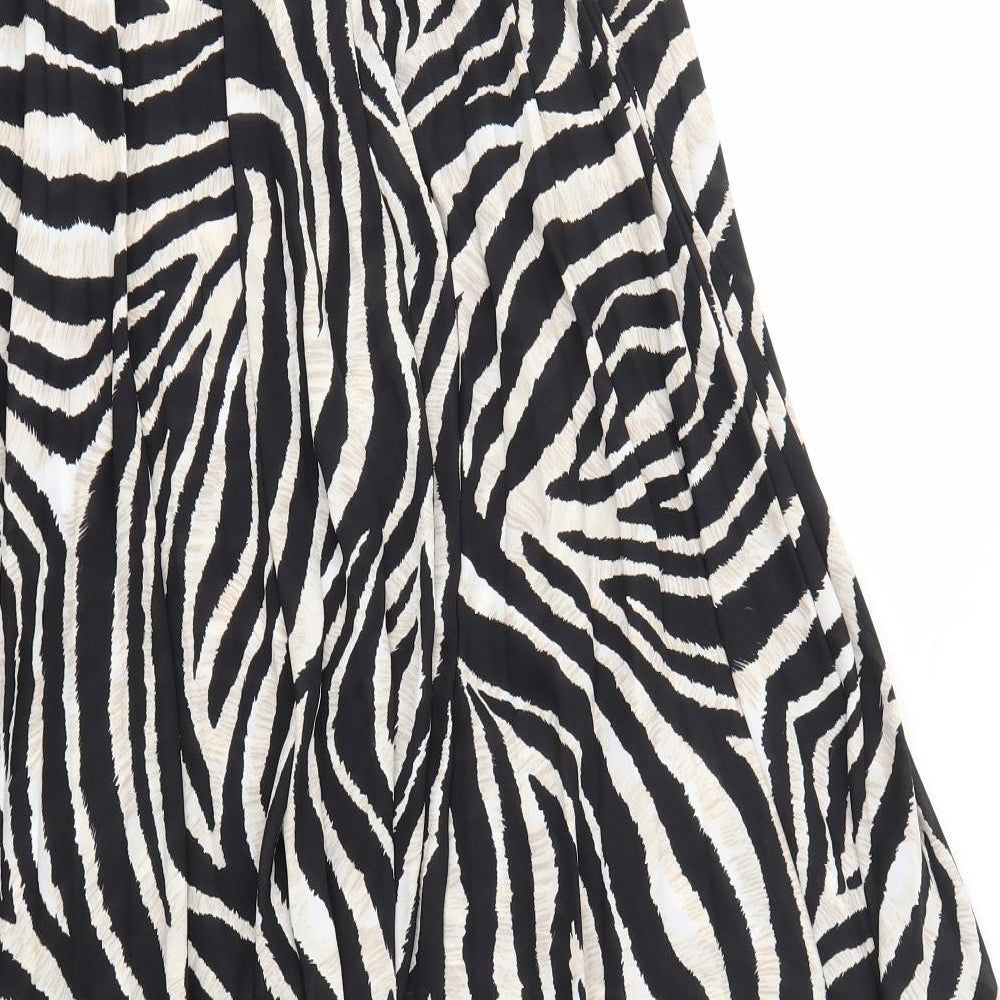 Dorothy Perkins Womens Multicoloured Animal Print  Flare Skirt Size 14  - STRECHY WAISTBAND
