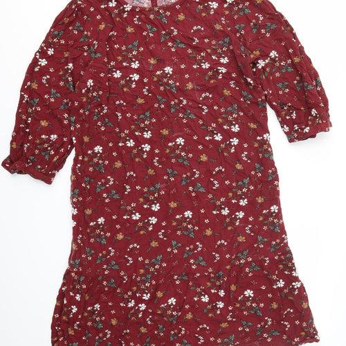 TU Womens Red Floral  Fit & Flare  Size 18