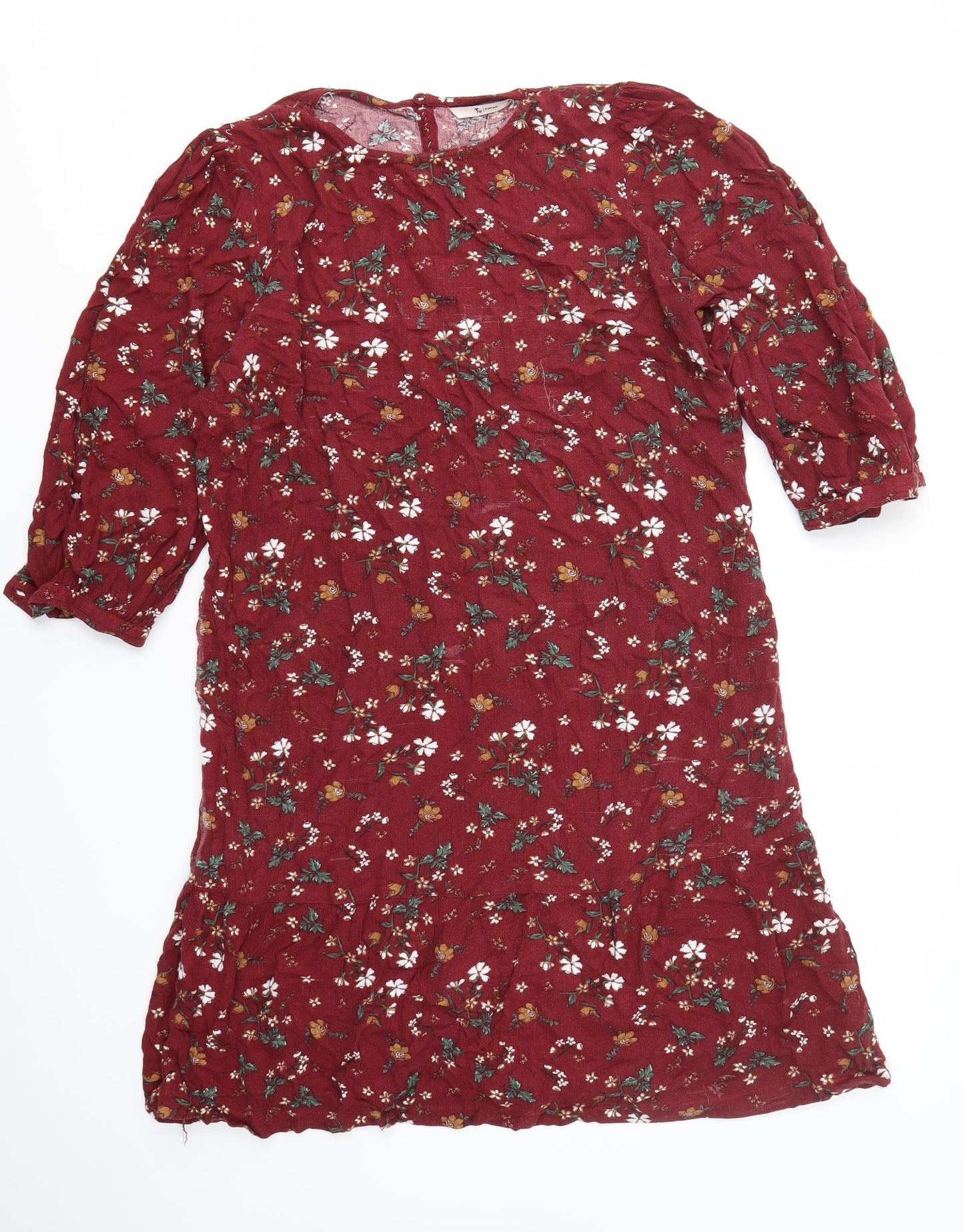 TU Womens Red Floral  Fit & Flare  Size 18