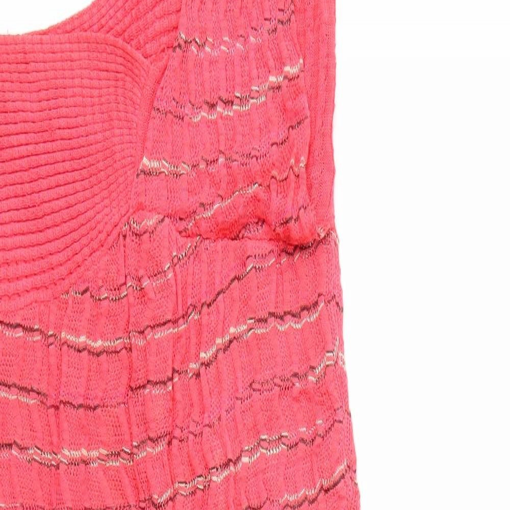 PREWORN  Womens Red Geometric  Fit & Flare  Size 12