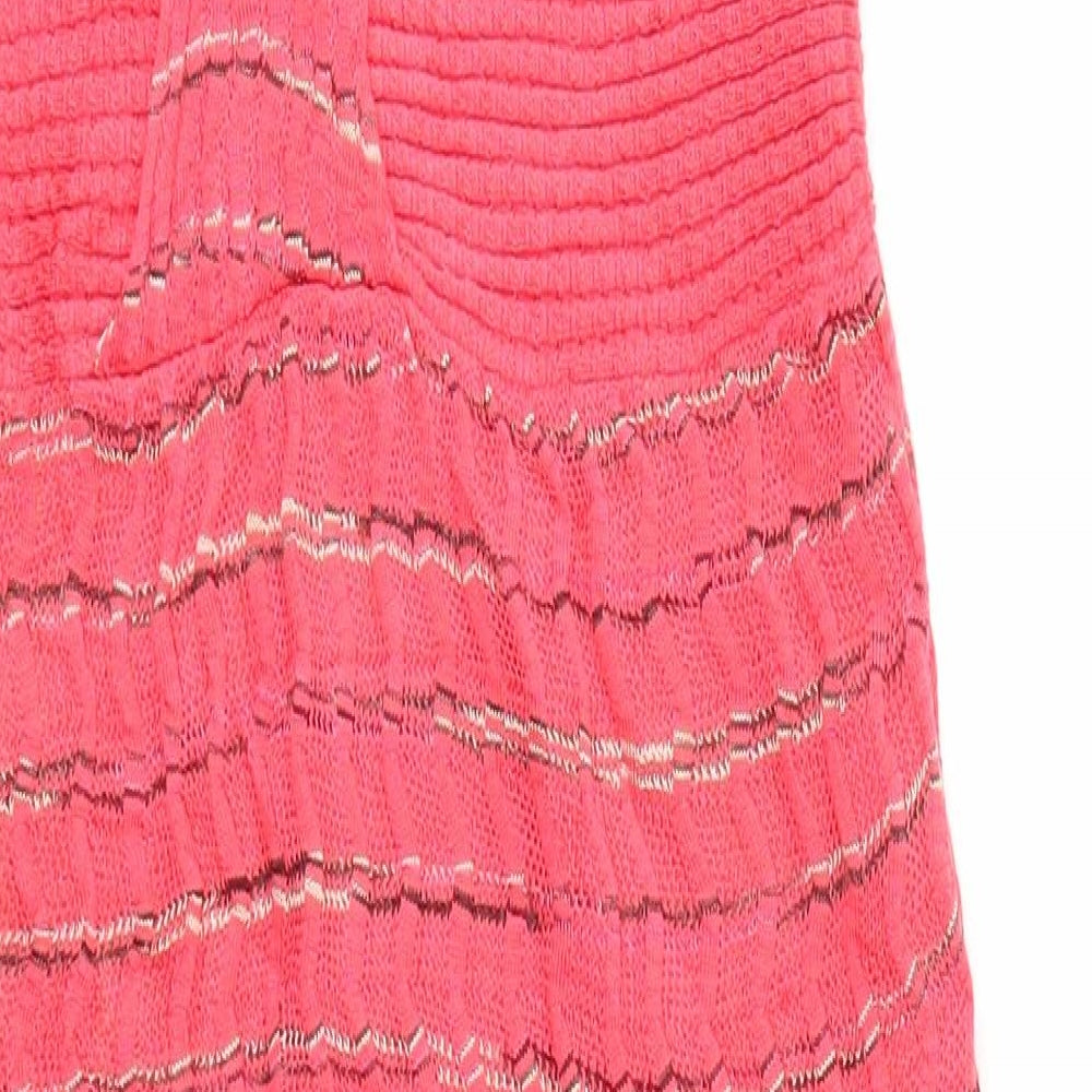 PREWORN  Womens Red Geometric  Fit & Flare  Size 12